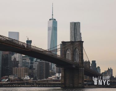 Pont de Brookyn, vue sur la skyline de Manhattan.