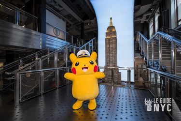 Pikachu grandeur nature sur l'Empire State Building