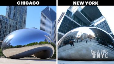 Cloud Gate à Chicago, The Bean à New York, comme un air de ressemblance...