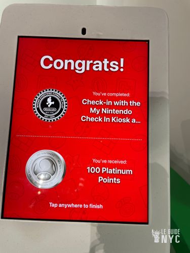 Une visite au Nintendo Store peut vous faire gagner 100 point platinum. 