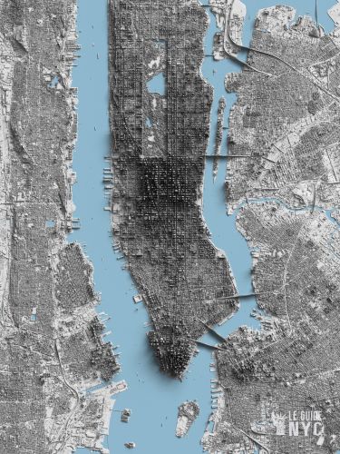 Carte de New York avec LIDAR