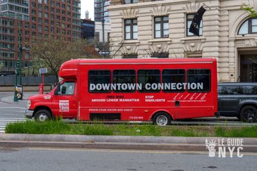 Les bus rouges Downtown Connection. Photo © Mathieu LESNIAK