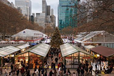 Le marché de Noël de Bryant Park. Crédit photo : Bryant Park / Colin Miller