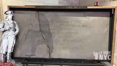 Federal Hall, plaque commémorative du serment de George Washington