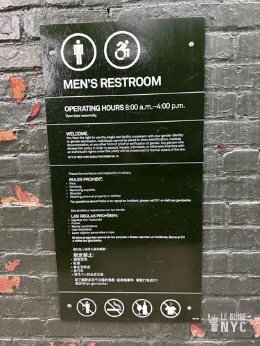 Attention aux horaires d'ouverture pour les toilettes de Central Park